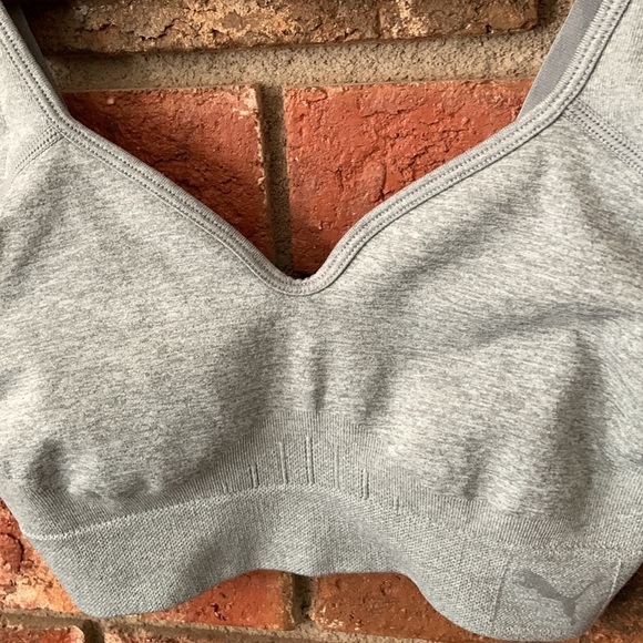 Puma Heather Gray Sweetheart Sports Bra - Picture 2 of 6